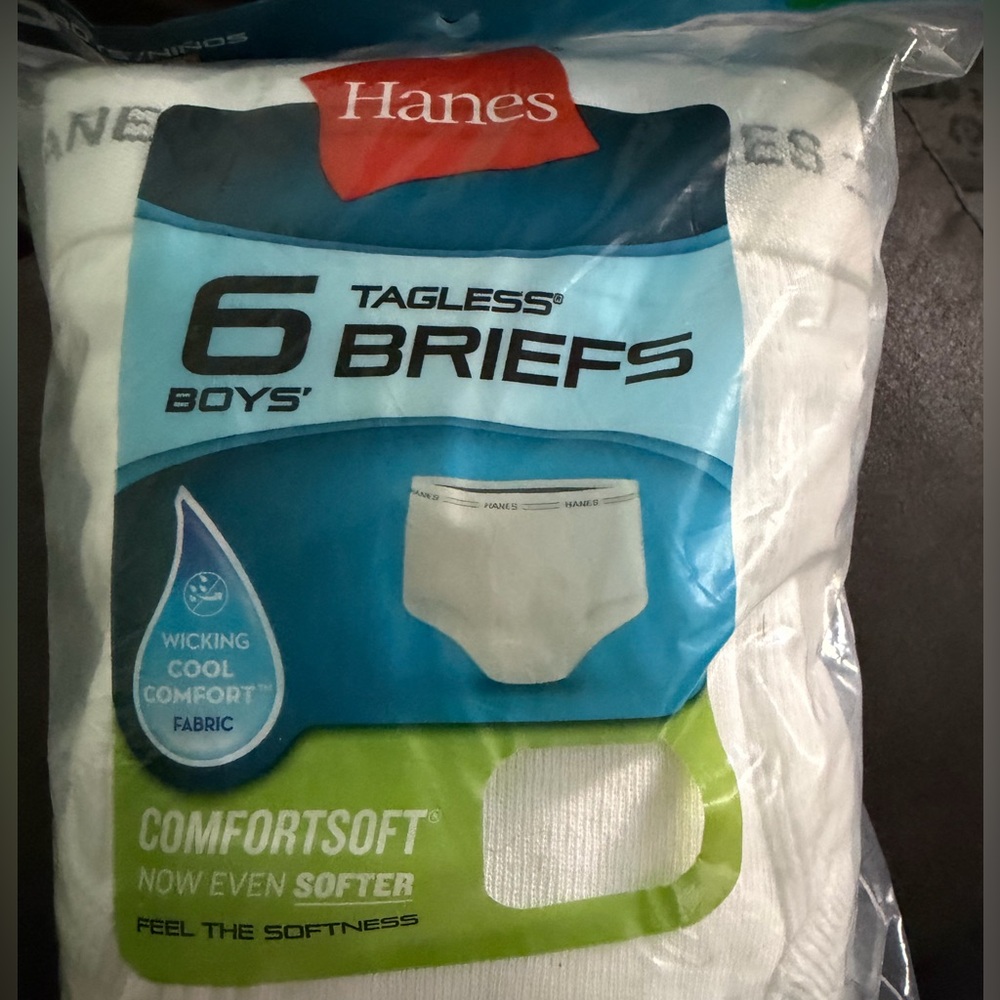Hanes Boys' Tagless Briefs - Classic White